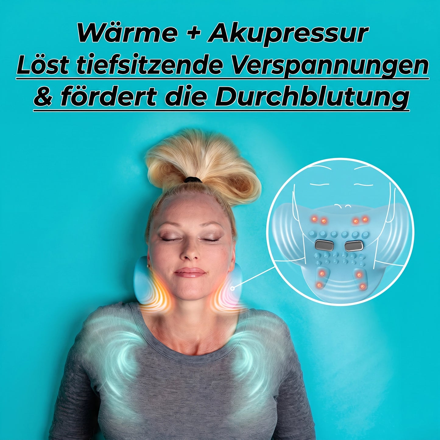 4-in-1 EMS Nackenmassagegerät – gegen Schwindel & Verspannungen